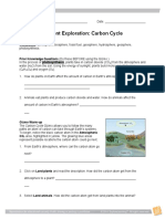 Student Exploration: Carbon Cycle: Vocabulary: Atmosphere, Biosphere, Fossil Fuel, Geosphere, Hydrosphere, Geosphere