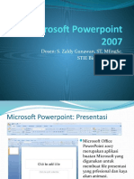 Pengantar Aplikasi Komputer - Powerpoint 2007 (Pertemuan 13-14)