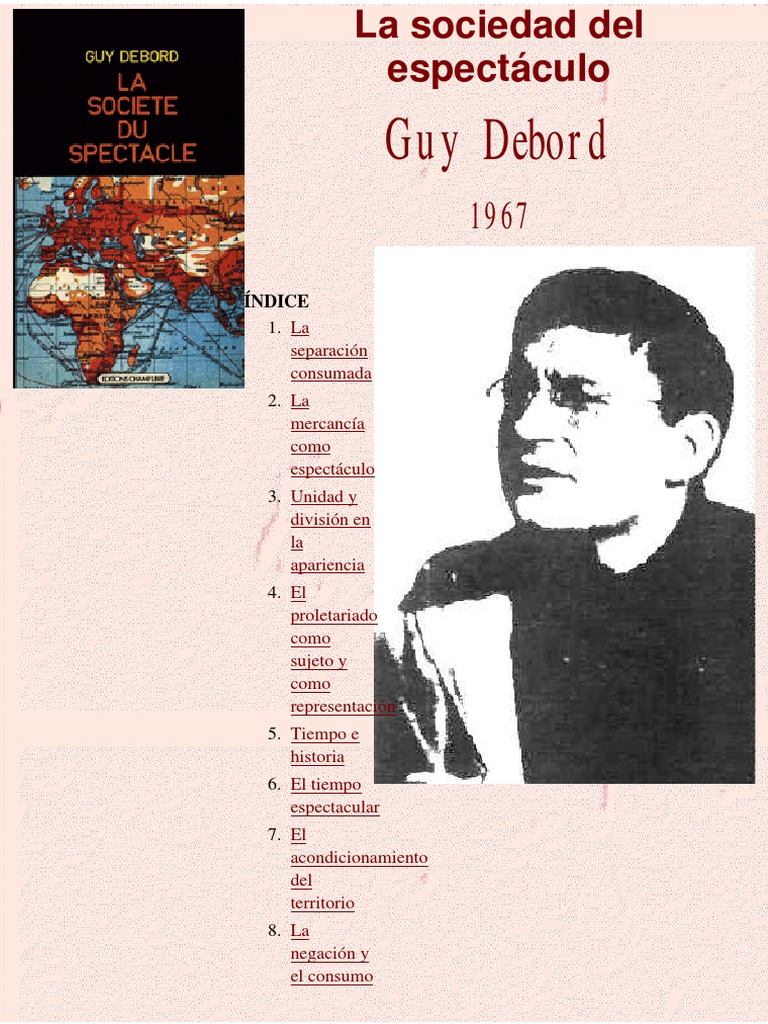 La sociedad del espectáculo: análisis de Debord PDF