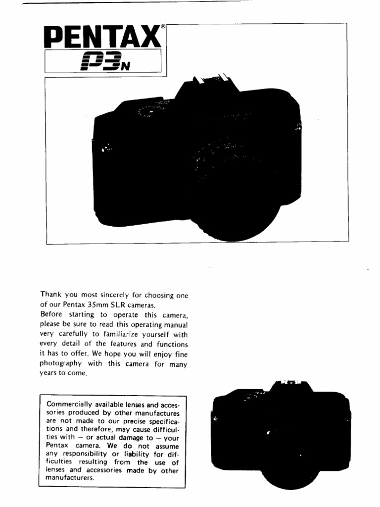 Pentax p3n Manual PDF
