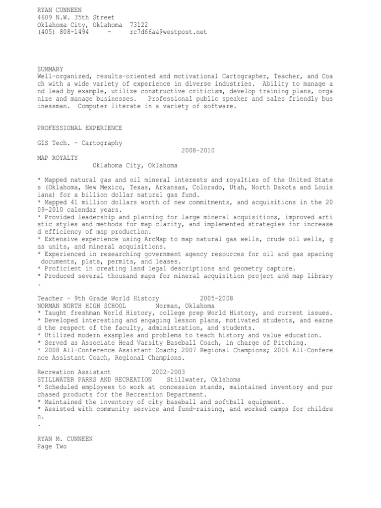 GIS Analyst or GIS Technician or GIS Specialist or Land Analyst