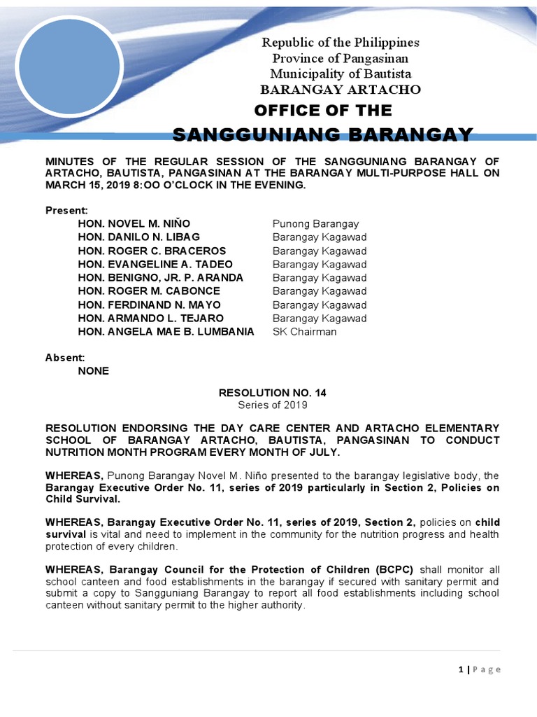 RESOLUTION NO.13 Sanitary Permit To All School Canteen PDF