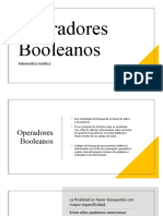 Operadores Booleanos