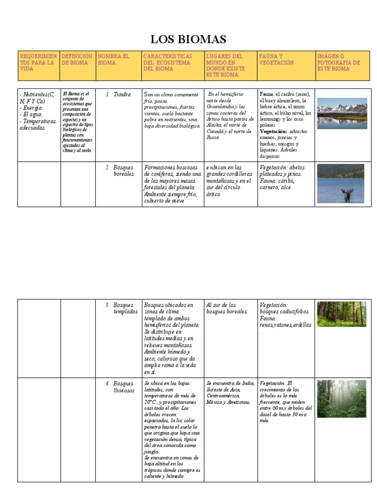 Biomas Del Mundo | PDF | Ciencias de la Tierra | Organismos
