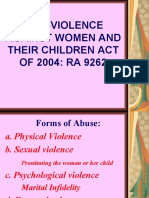 Anti-Violence Against Women and Their Children Act OF 2004: RA 9262