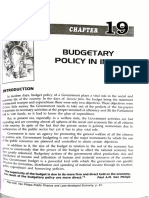 Budgetary Policy in India