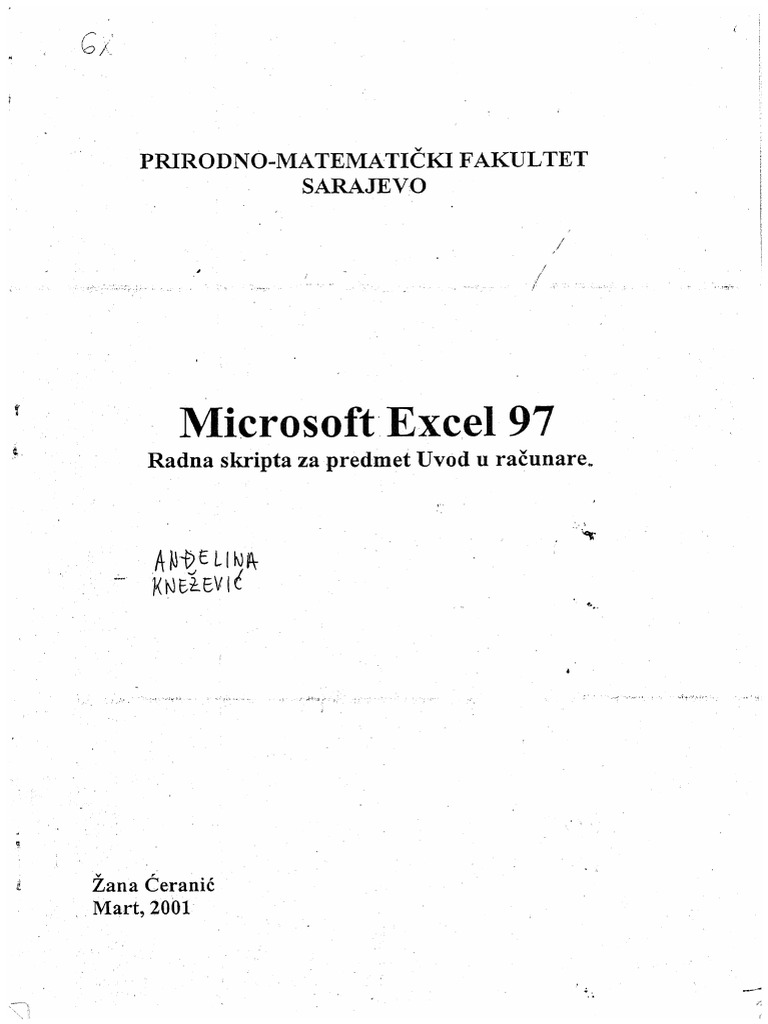 Microsoft Excel 97 | PDF