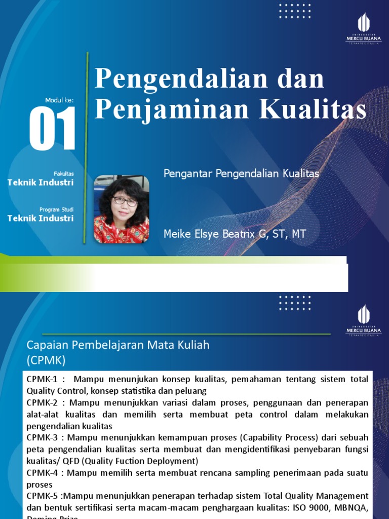 Modul 1 Pengendalian Dan Penjaminan Kualitas Pdf