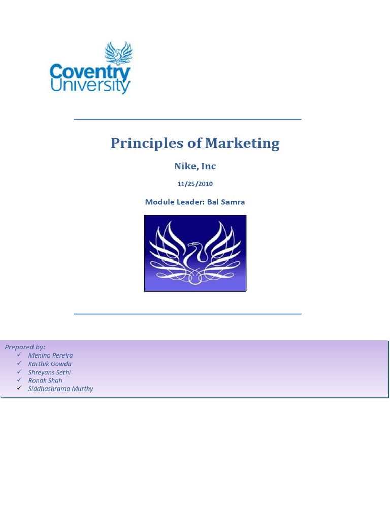 Nike's Business Principles in Marketing | PDF | Business | Pricing