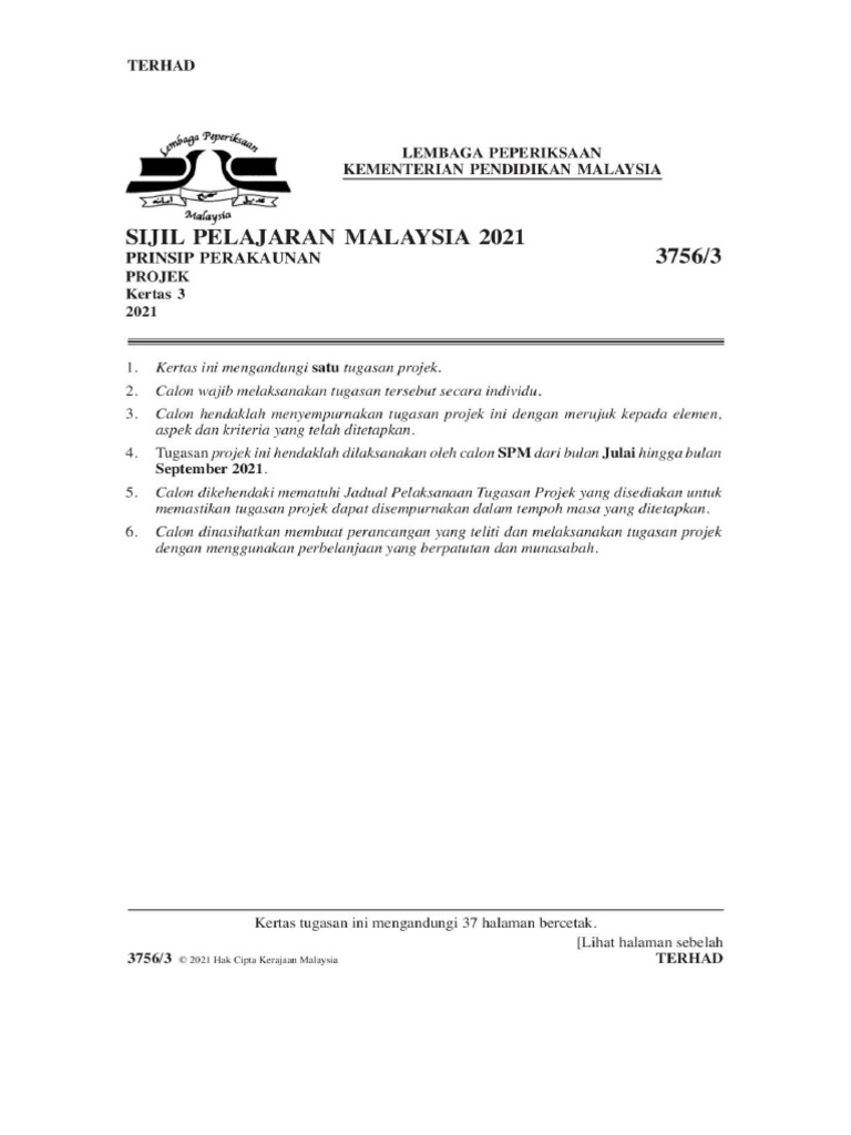 Kerja Kursus Prinsip Perakaunan SPM PDF