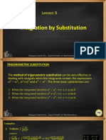 Lesson 9a - Integration by Trigonometric and Half-Angle Substitution