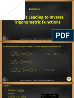 Lesson 5 Integrals Leading To Inverse Trigonometric Functions