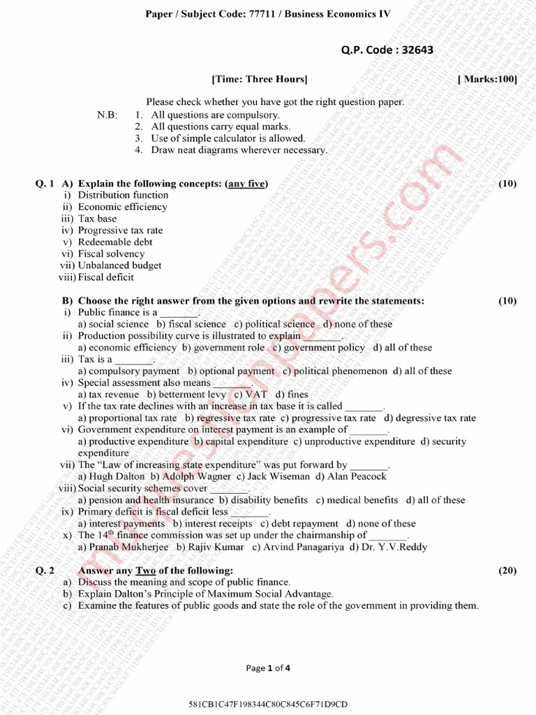 Sy-Bcom Sem4 Be-Iv-Cbcgs Nov18 | PDF