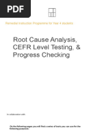 Root Cause Analysis CEFR Level Testing Progress Checking