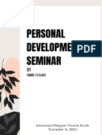 Personal Development Seminar: Grade 12 Class