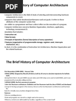 Module 1a A Brief History of Computer Architecture