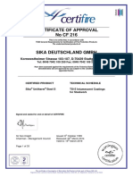 Certifire Certificate CF 216 Steel S Valid Til 2019 - 2014