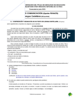 Soluciones Examen ESO - Pruebas Libres Andalucia - Comunicacion FR - Junio 2021