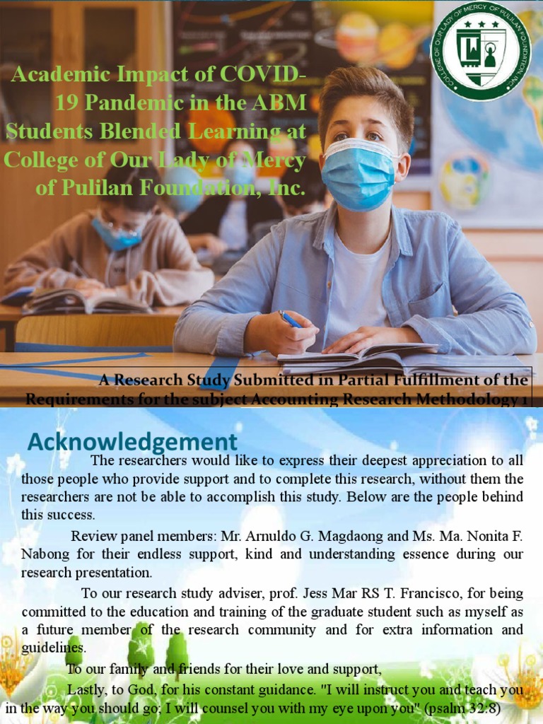 Academic Impact of COVID 19 Pandemic in The ABM | PDF | Survey ...
