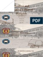 Positive and Negative Effect of Religion: Alforja, Christine Joy Barreda, Cyra Lerona, Hazel Ortiz, Mei