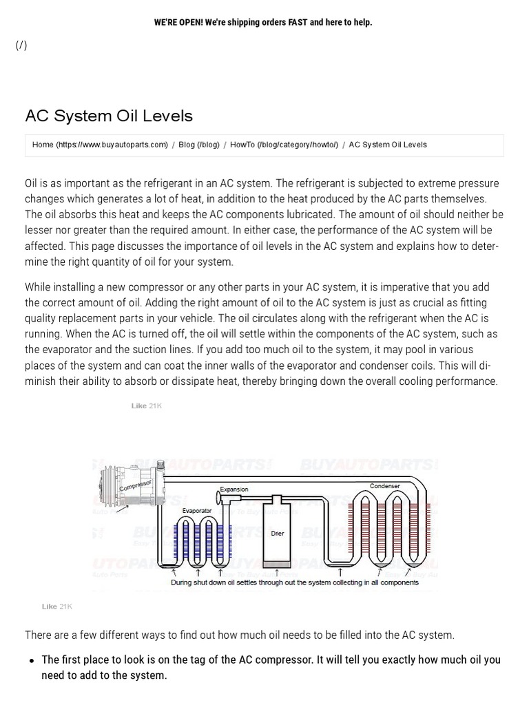 AC System Oil Level PDF