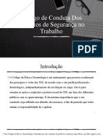 Código de Conduta Dos Técnicos de Segurança No