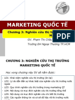 Marketing Quốc Tế: Chương 3: Nghiên cứu thị trường trong Marketing QT