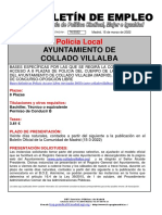 Boletin de Empleo Publico 17 de Marzo de 2022