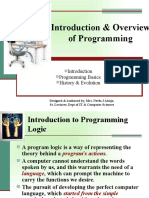1, 2. Introduction and Overview of Programming