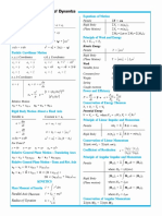 Equations+Sheet Dynamics