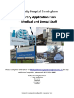 University Hospital Birmingham Honorary Application Pack