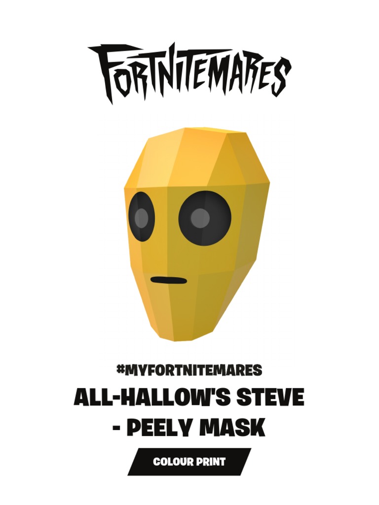 All-Hallow'S Steve - Peely Mask: Colour Print | Download Free PDF ...