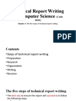 Technical Report Writing in Computer Science: (Cosc 4161)