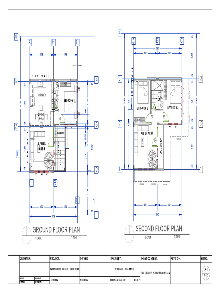 2 Storey House Plan | PDF | Electrical Wiring | Components