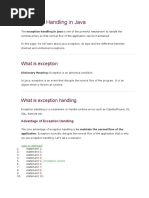 Exception Handling in Java