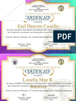 Certificate: Earl Heaven Castillo