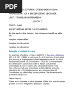 Lesson 2: Example of Judicial Review