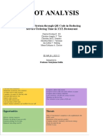 Swot Analysis: Proposed System Through QR Code in Reducing Service/Ordering Time in XYZ Restaurant