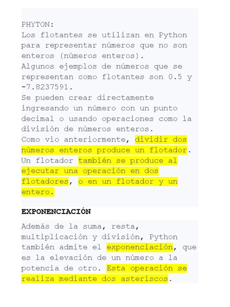 Manual de Phyton | PDF | Python (lenguaje de programación) | División ...