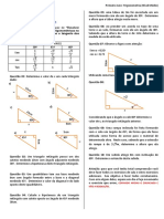 1 Ano - Problemas de Trinonometria (Médio)