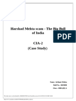 Harshad Mehta Scam - The Big Bull of India CIA-2 (Case Study)