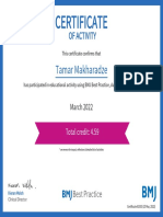 Certificate: Tamar Makharadze
