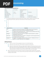 Word Processing: Document Formatting Features