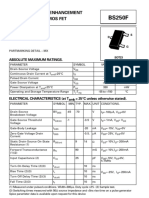 Sot23 P-Channel Enhancement Mode Vertical Dmos Fet: Absolute Maximum Ratings