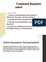 Continutul Finantelor Intreprinderii