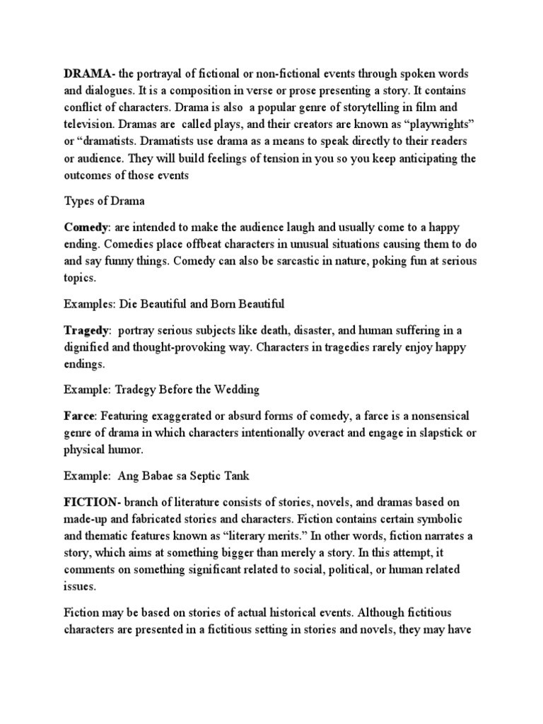 4 Types of Philippine Literature PDF