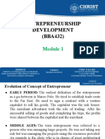 Entrepreneurship Development (BBA432) : Mission Vision Core Values