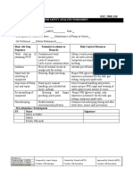 HSE - F800 - 018: Job Safety Analysis Worksheet