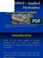 MID8112 - Applied Hydraulics: Flow in Closed Conduits