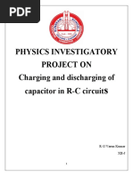 Physics Investigatory Project On Charging and Discharging of Capacitor in R-C Circuit